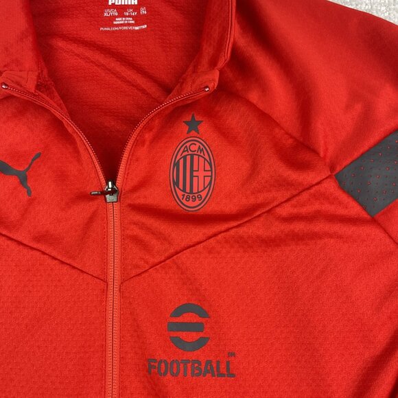 AC Milan Puma Training long sleeve football soccer Jacket red Youth XL (≈ Men S) - Picture 8 of 16
